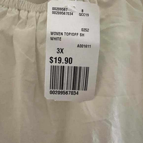 White Ruffled Women's Top - Picture 3 of 4